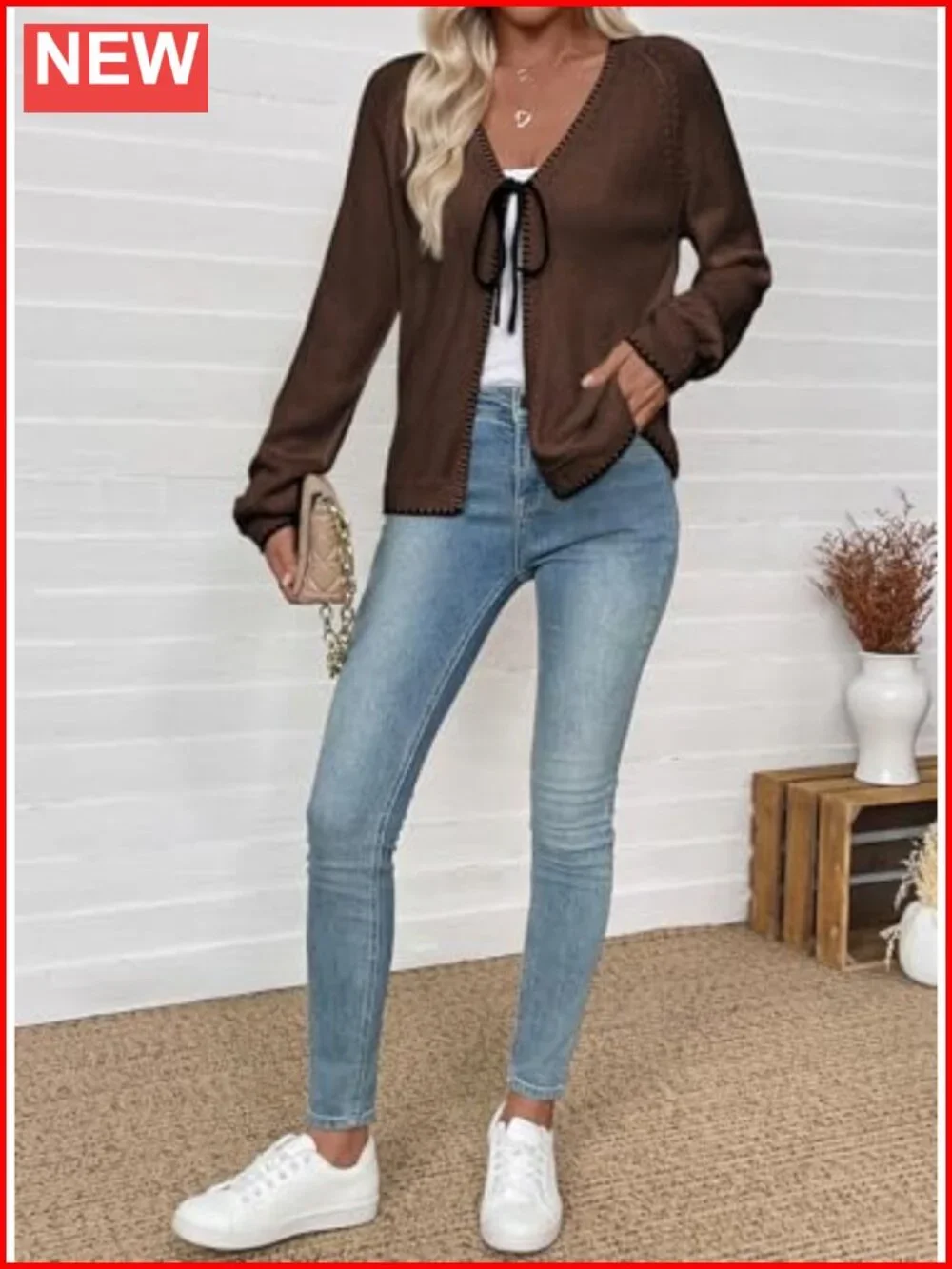 Womens Lightweight Knit Cardigan Sweater Open Front V-Neck Loose Fit Long Sleeve